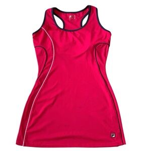 Fila Red Tennis Golf Dress Size M Athleisure Shelf Bra